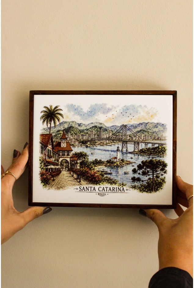 Azulejo Decorativo Com Moldura Santa Catarina Mimo Galeria